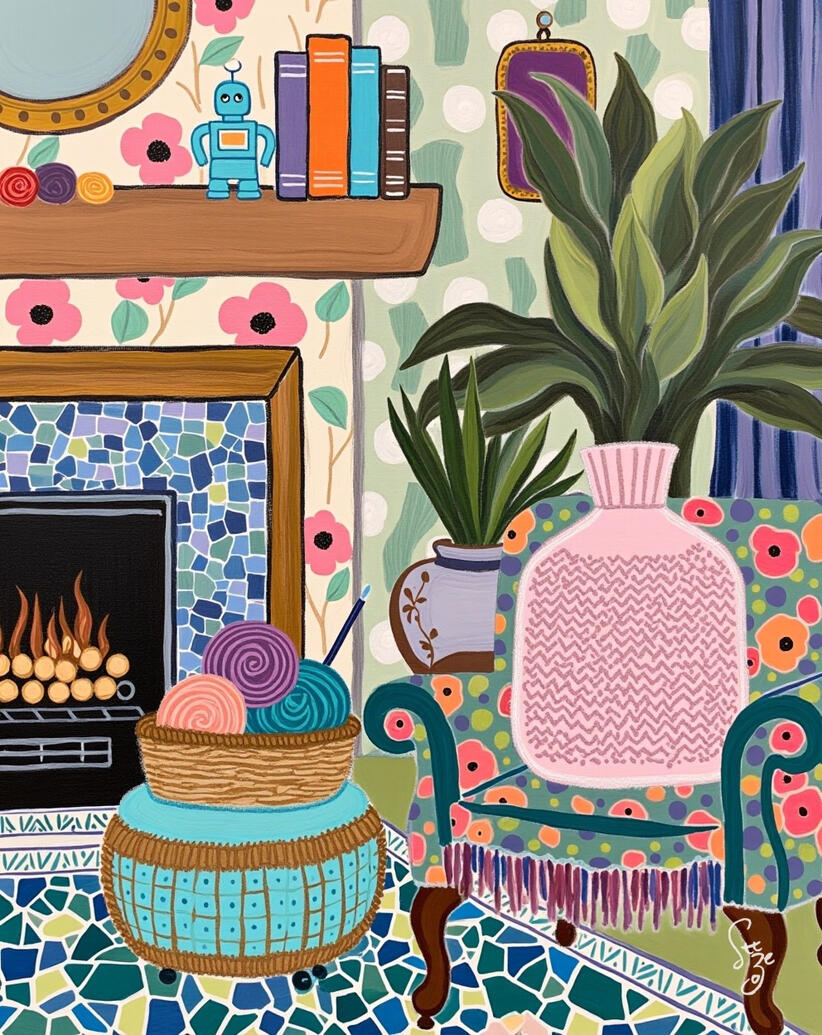 Thistle Hug | Fireplace and Yarns